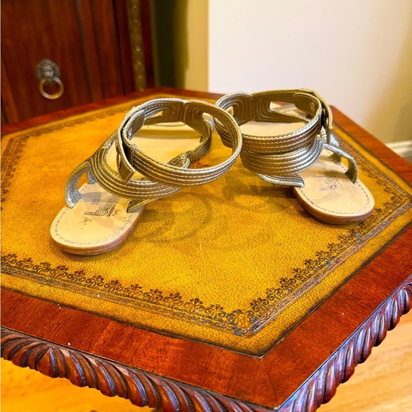 Belle by Sigerson Morrison gold leather gladiator sandals Size 9 - Picture 5 of 7